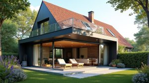 Véranda en aluminium moderne en Charente-Maritime, esthétique et fonctionnelle, parfaite pour agrandir votre espace.